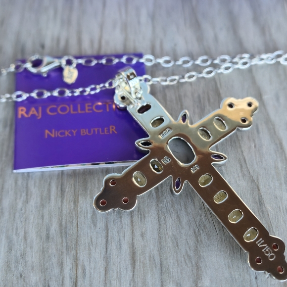 Nicky Butler RAJ COLLECTION LIMITED EDITION 925 Sterling Silver Cross Necklace - Picture 7 of 16